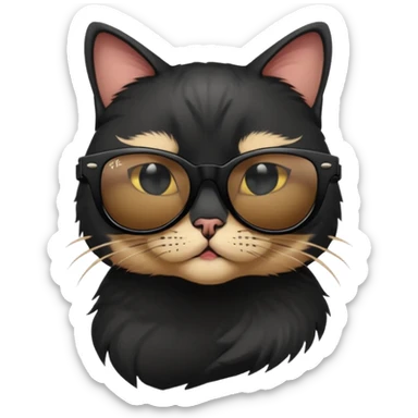 a bad kitty on the waves. make the cat look devlishish with a pair of black ray bans wayfers on sticker