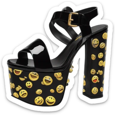 ysl black patent TRIBUTE PLATFORM SANDAL PATENT LEATHER sticker