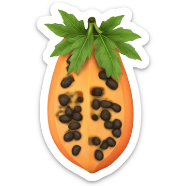 Realistic Papaya  sticker
