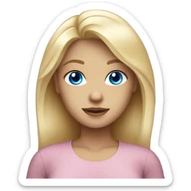 Blond hair blue eyes woman  sticker