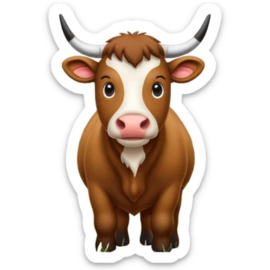 Vaca escocesa de las tierras altas donde no se le ven los ojos sticker