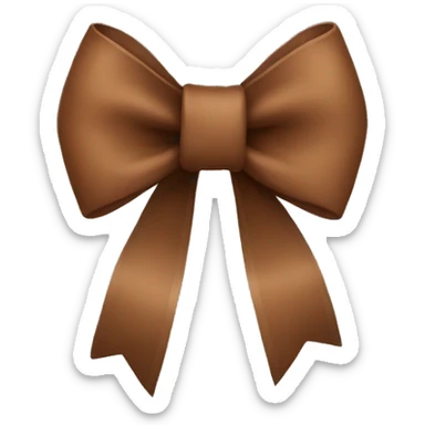brown bow sticker