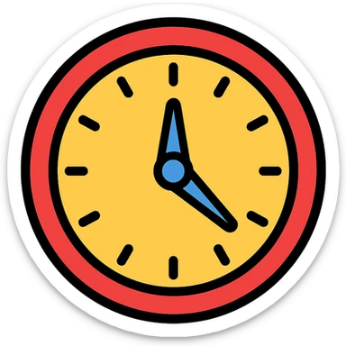 red wall clock sticker