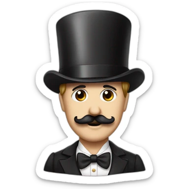 lbtq kaiser with mustaches like charlie chaplin sticker