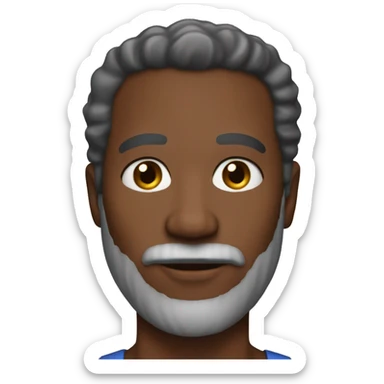 fifty year old black male with beard and crop top sticker