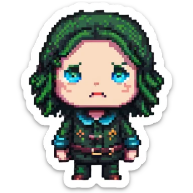 sus character looking suspicious sticker