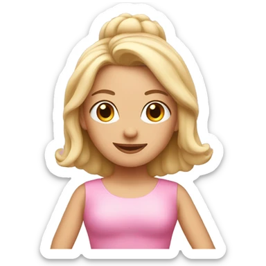 pink pilates princess sticker