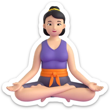 person in lotus pose yoga sticker