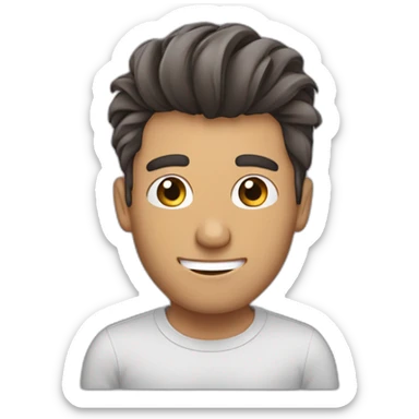 hombre precupado jando su cabello sticker