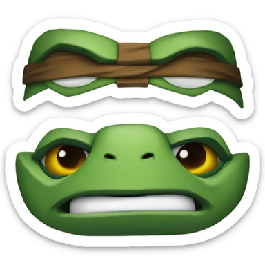 head shot of a teenage mutant ninja turtle include torso sticker