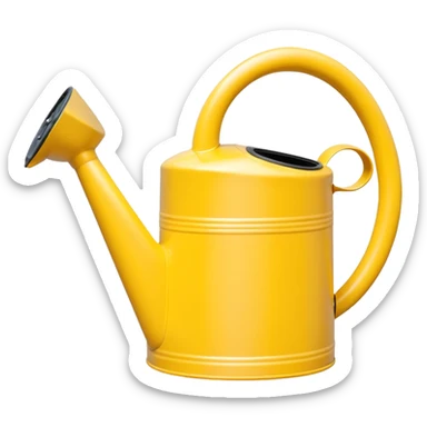 Yellow garden watering can sticker