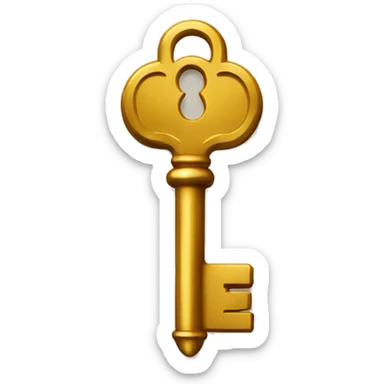 A gold key sticker