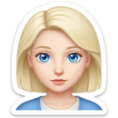 Lesbian girl  blue eyes sticker