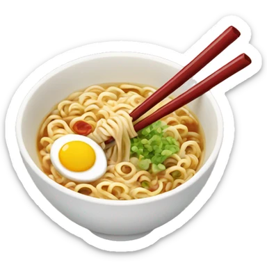 Japanese ramen and chopsticks  sticker