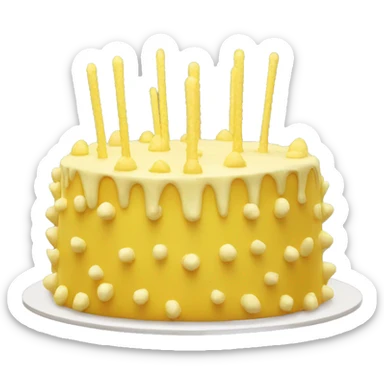 Yellow Spiky Cake sticker
