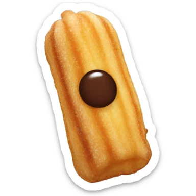Churro with chocolate tip sticker