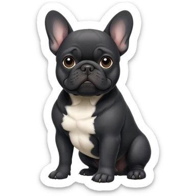 Frenchie black dog sticker