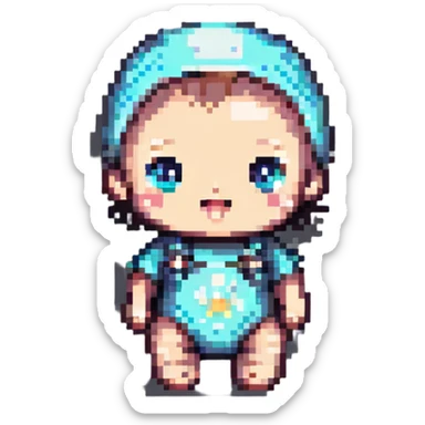 adorable baby sticker