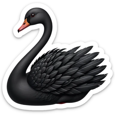 Black swan that looks exactly like this 🦢 sticker
