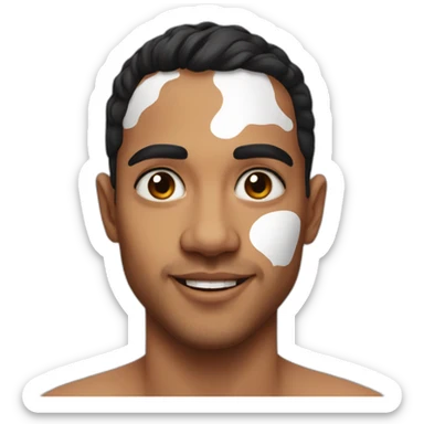 vitiligo on arab french 30 year old male sticker