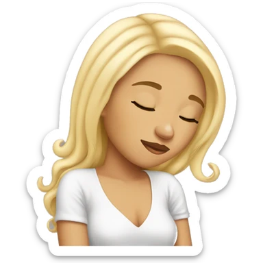 Beauty girl sleeping  sticker