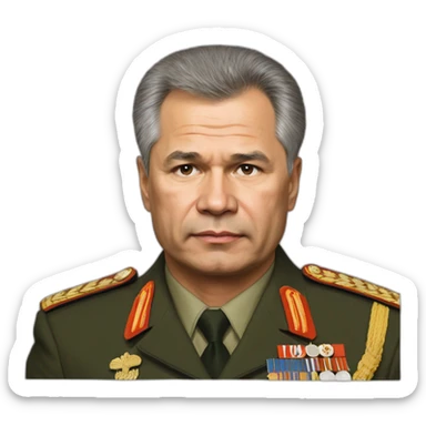 Sergei Shoigu shows more quietly sticker