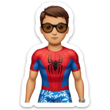 Spider-Man on vacation sticker