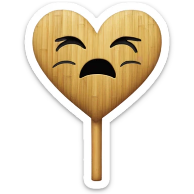 black Heart stabbed with a bamboo sticker