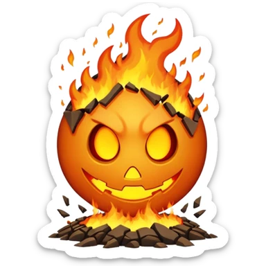 World being destroyed sticker