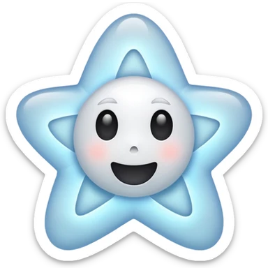 ghost star white sticker