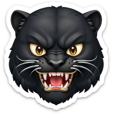 angry panther animal sticker