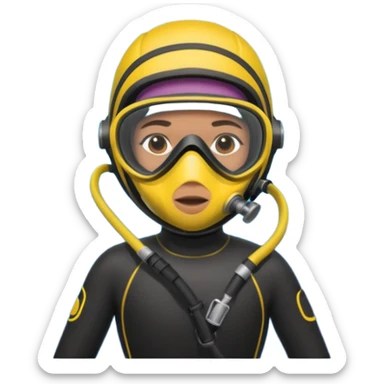scuba diver sticker
