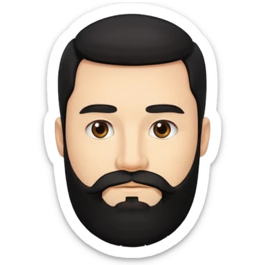 35 yaş sakallı siyah saç beyaz ten erkek sticker