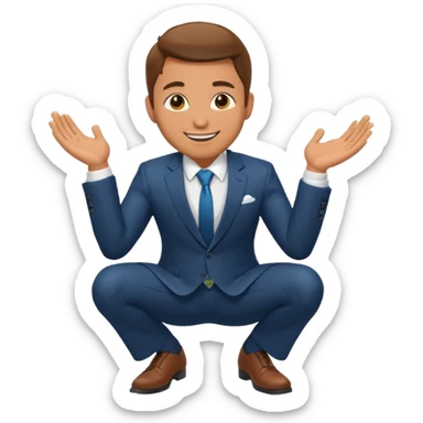 man kneeling and asking for marriage sticker