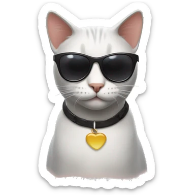 Cat with sunglasses sticker