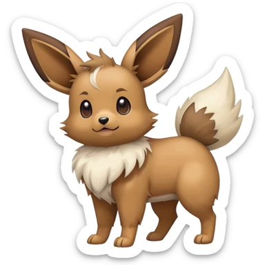  Buneary-Eevee-Rockruff-Hybrid (Full body) sticker