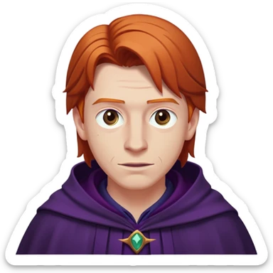 bill weasley in harry potter, wear dark purple cloak sticker