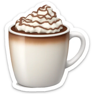 hot chocolate with cream  sticker