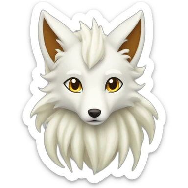 ninetails-white-fox sticker