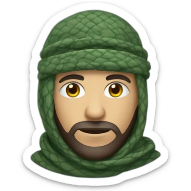 A man wearing a shemagh  sticker