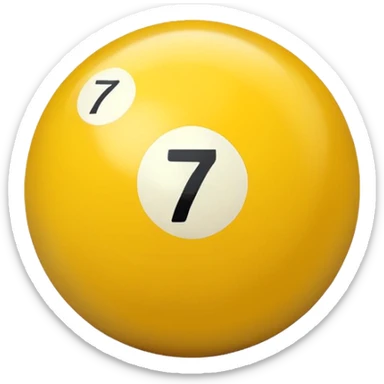 billiard ball 7 number sticker