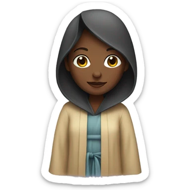 Girl with a robe  sticker