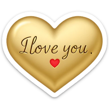 Words I love you  sticker