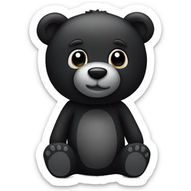 black teddy bear  sticker