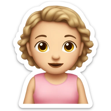 Baby girl with mum sticker