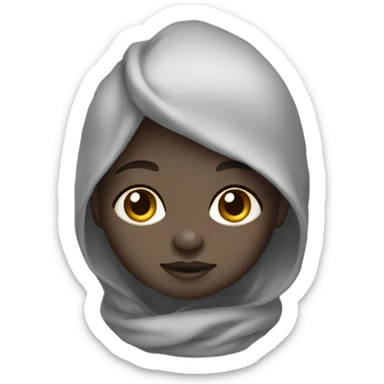 Newborn with grey skin sticker