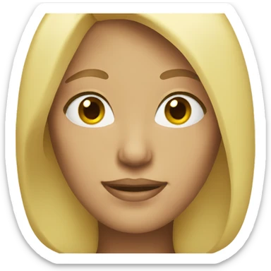 Woman with blonde beard sticker