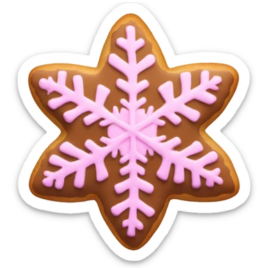 pink snowflake cookie  sticker