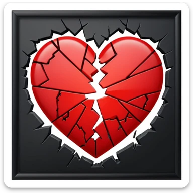 Black heartbreak from the middle sticker