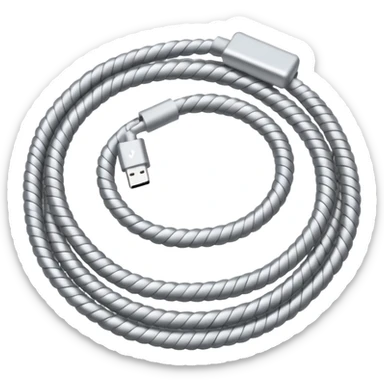 Silver charging cord sticker